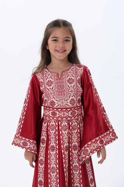 Masa Red & White Kids Thobe